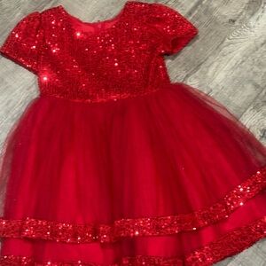 Sparkling Red Sequin Dress